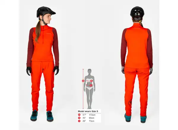 Endura Singletrack Fleece Damen Langarmshirt Paprika