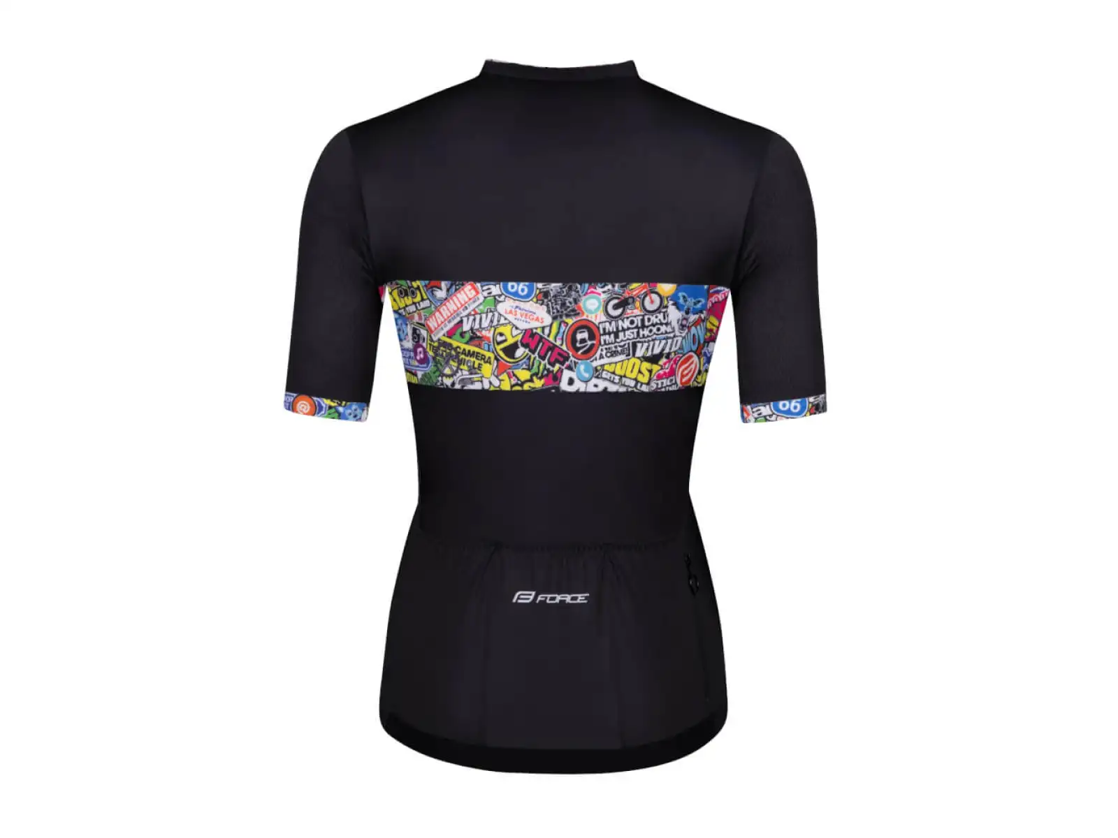 Force Vivid Lady Damen Kurzarmtrikot schwarz