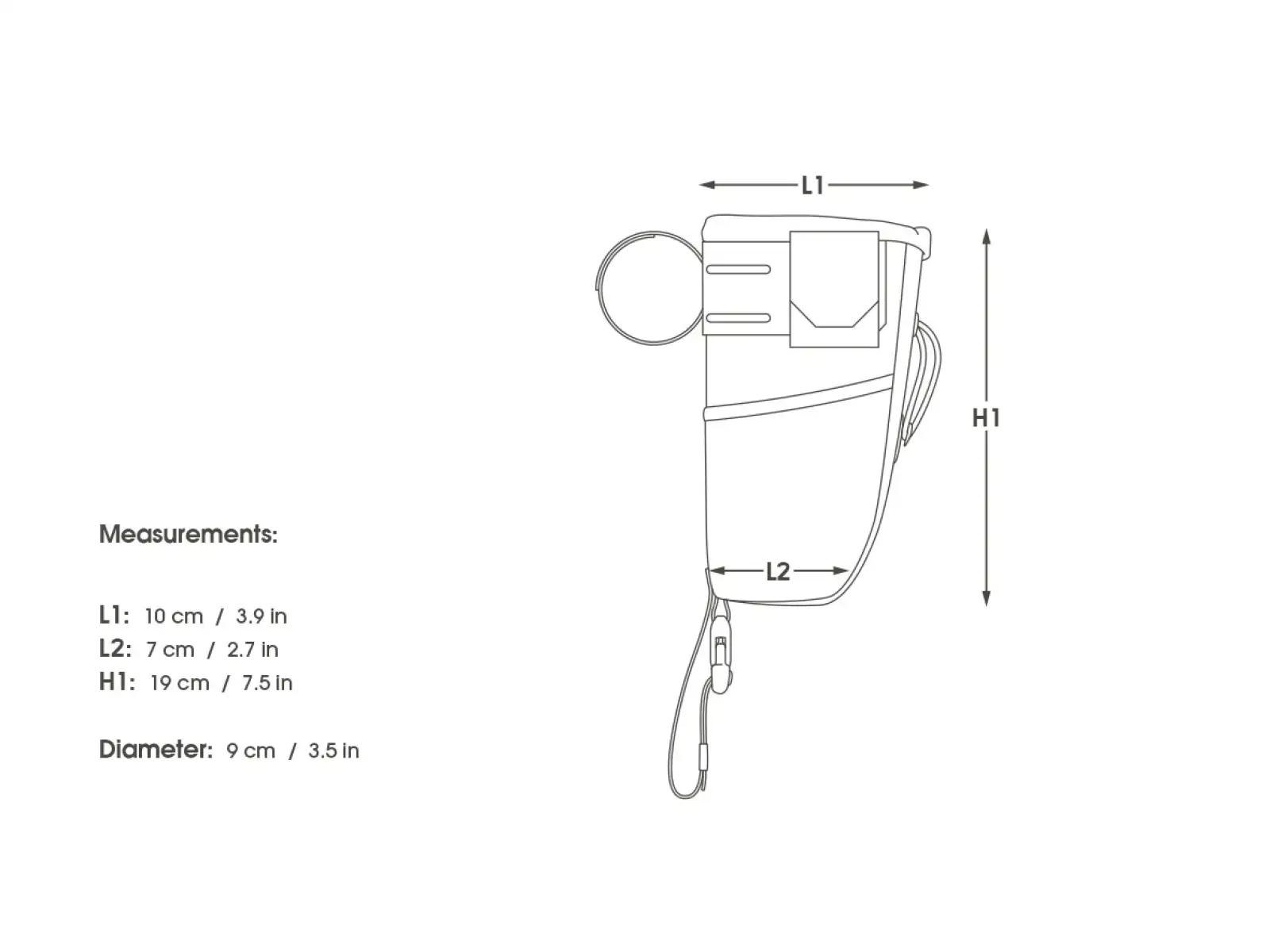 Apidura Backcountry Food Pouch - Tasche mit Netz für Lenker 1,2 l