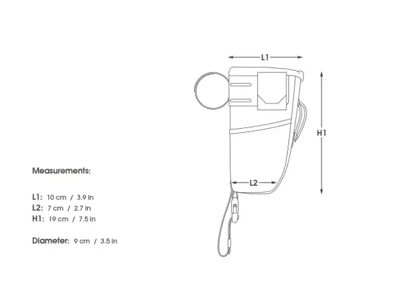 Apidura Backcountry Food Pouch - Tasche mit Netz für Lenker 1,2 l