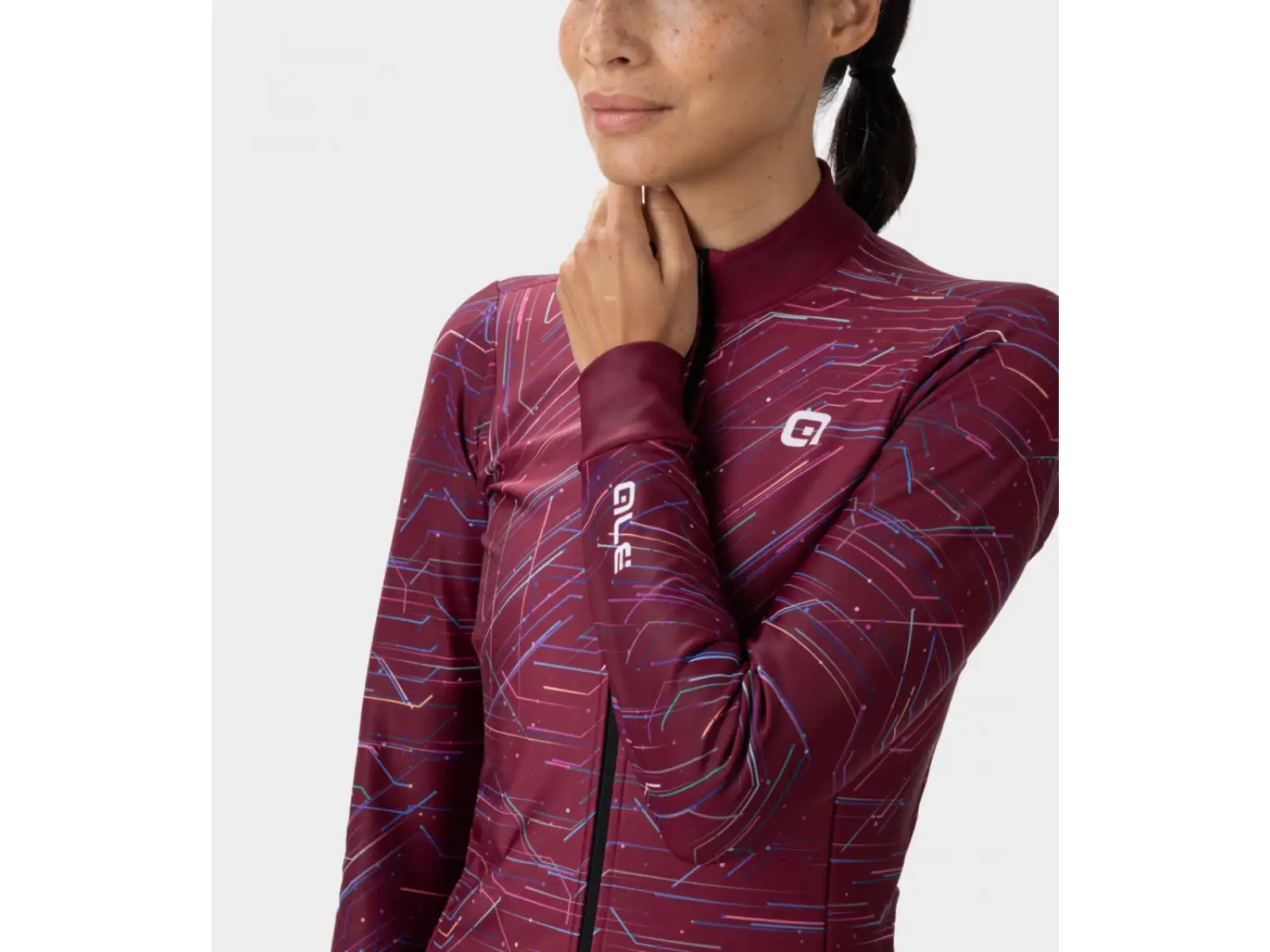 Alé Byte PR-E Damen Langarmtrikot Bordeaux