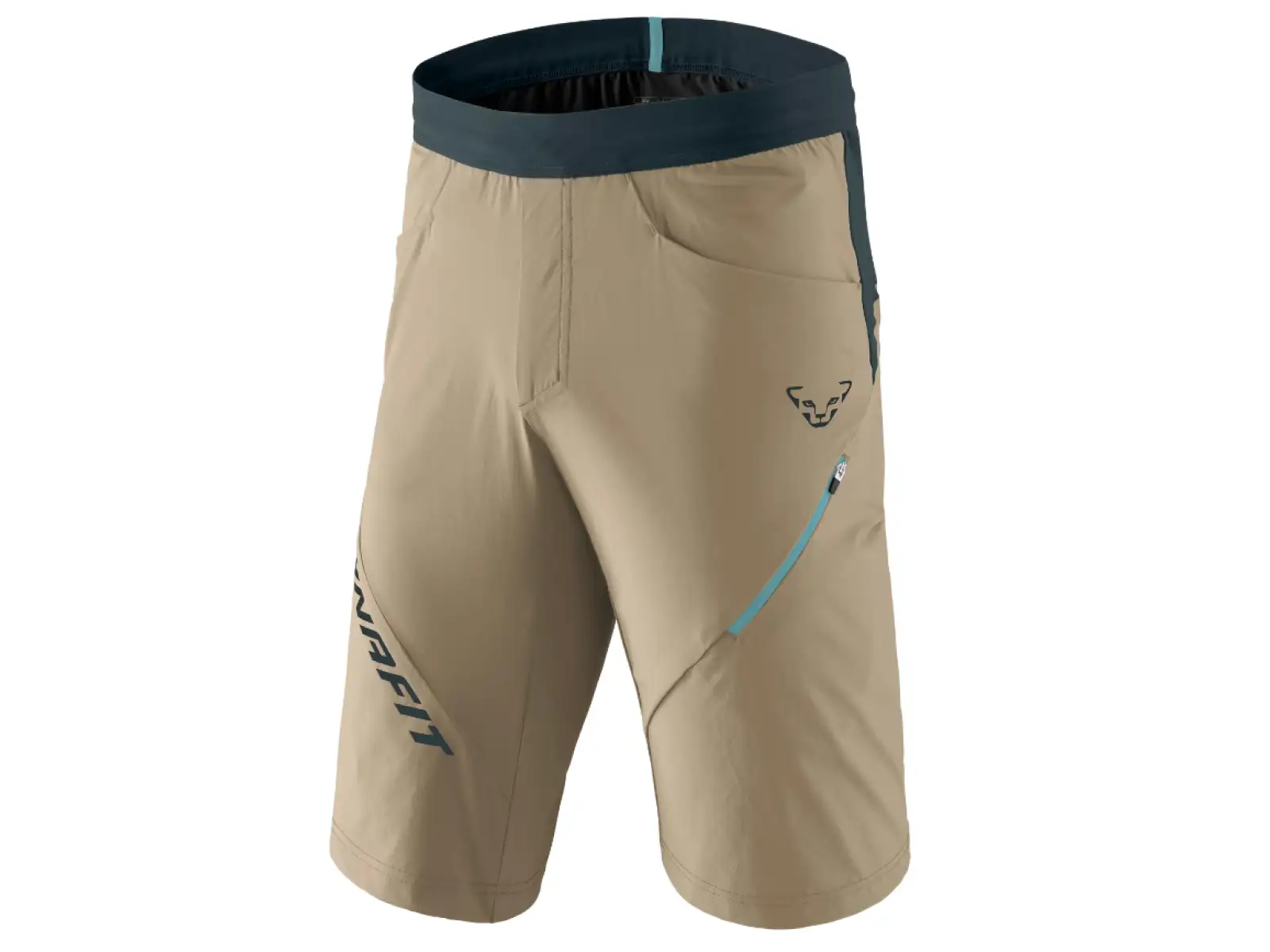 Die Herren-Dynafit Transalper Hybrid Shorts in Rock-Khaki.