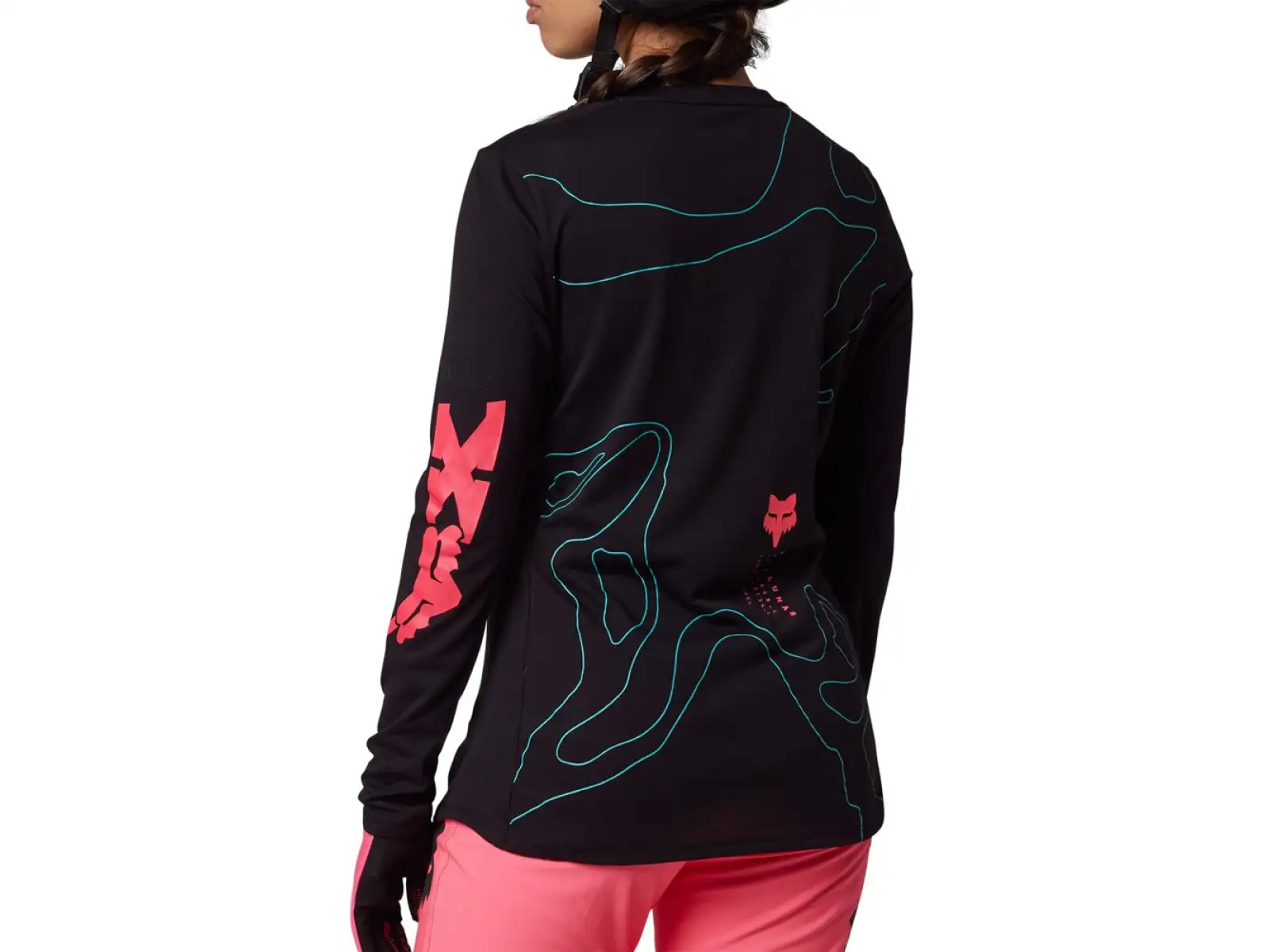 Fox W Ranger Mid Ls Lunar Damen-Langarmtrikot Schwarz