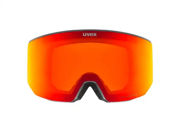 Uvex Lace Attract FM Skibrille black matt/red - orange