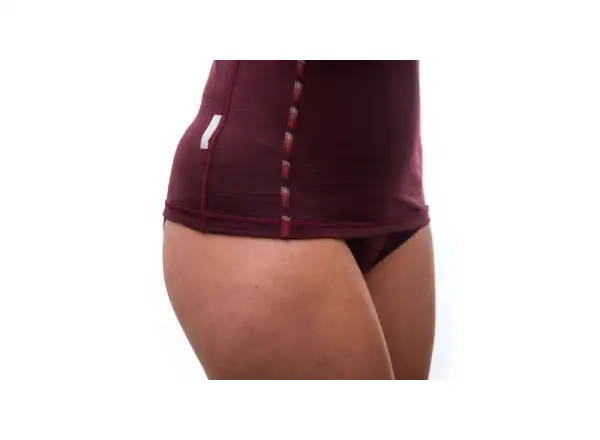 Sensor Merino Air Damen T-Shirt Langarm Port Red
