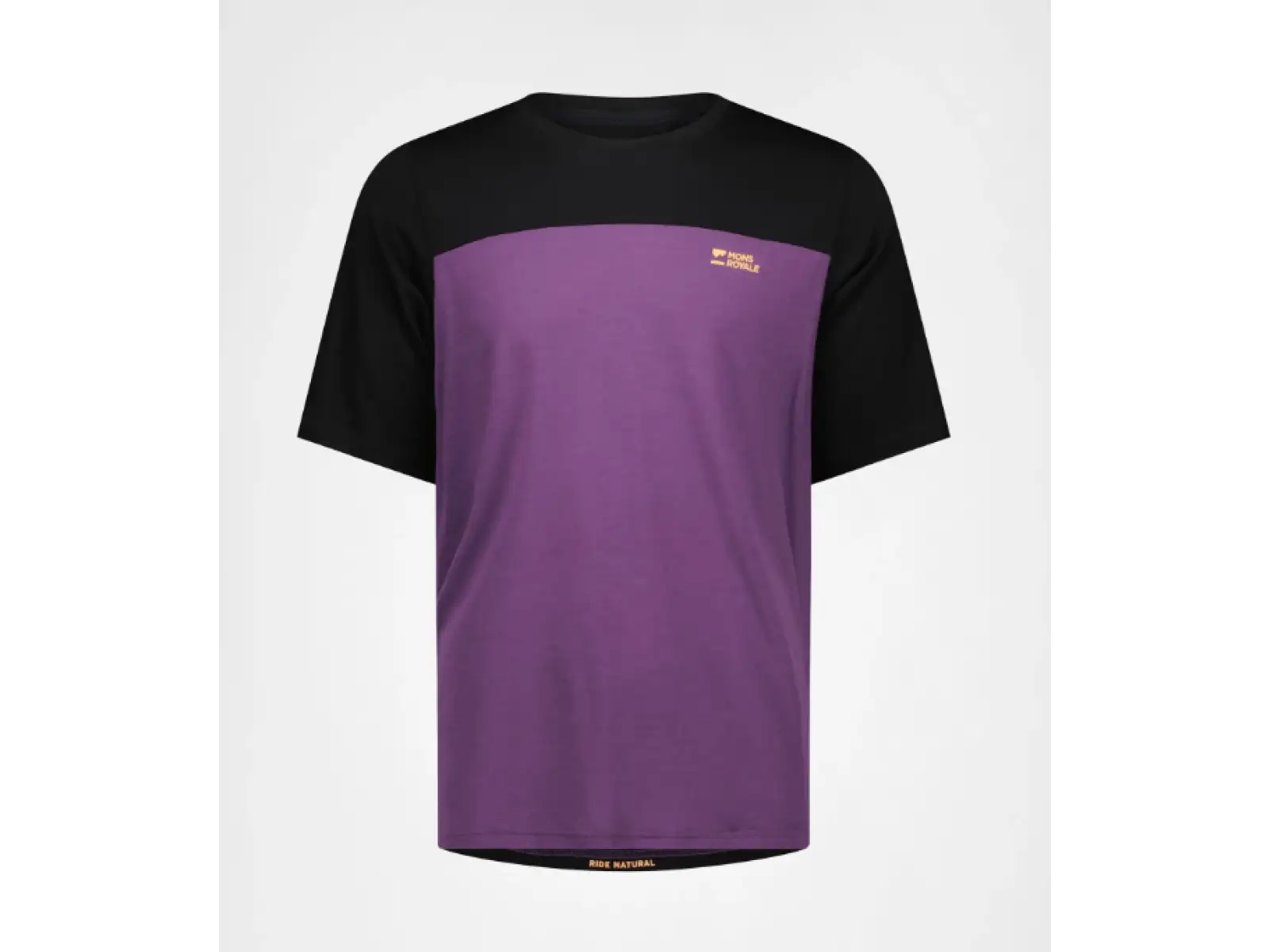 Mons Royale Diversion Merino Herren T-Shirt Kurzarm Boysenberry/Black