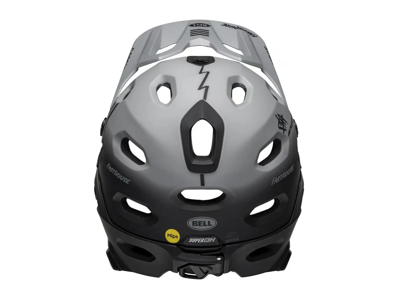 Bell Super DH Spherical Helm Mat Gray/Black Fasthouse