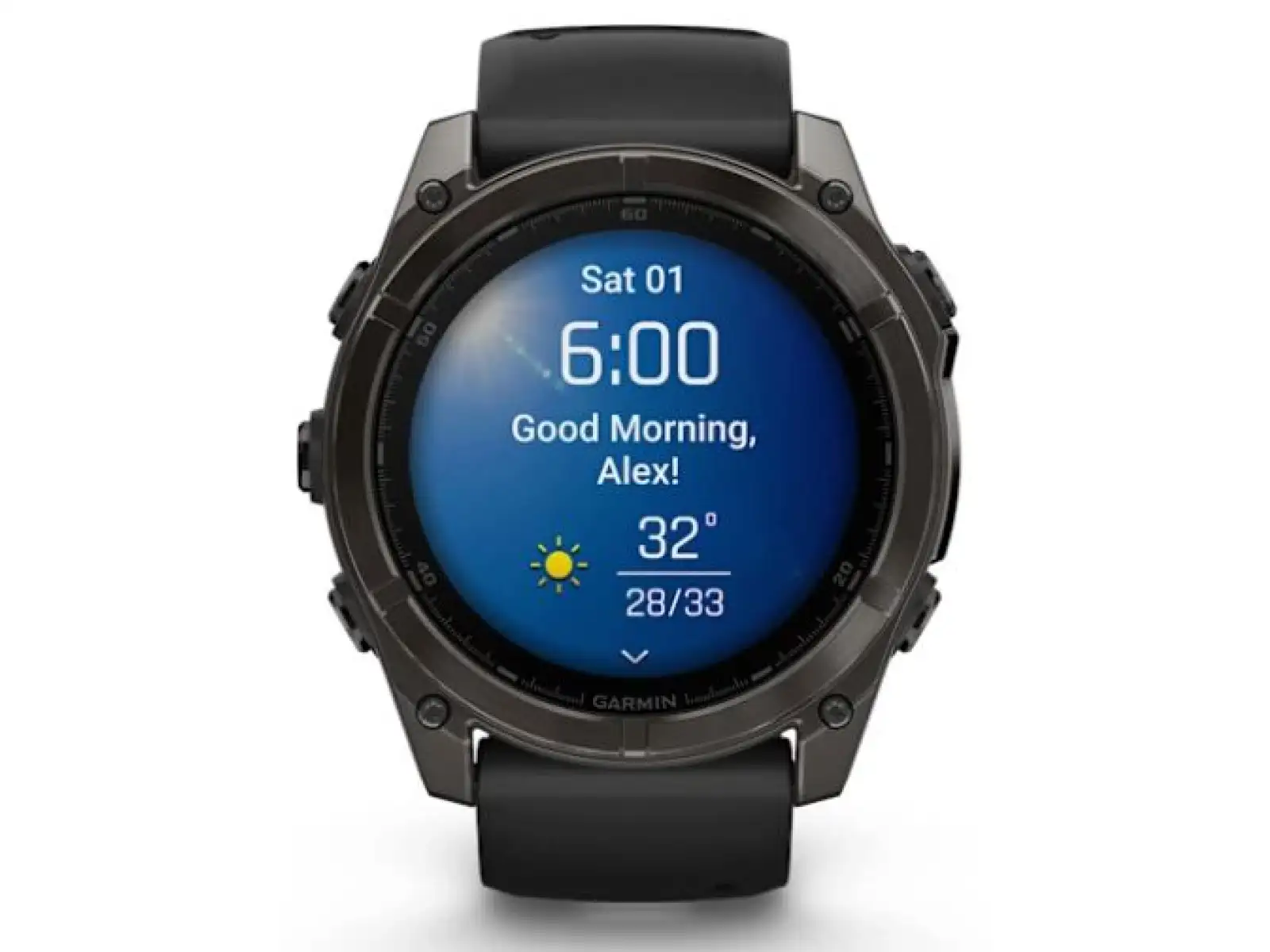 Garmin fenix 8 - 51 mm AMOLED Sapphire Smartwatch Carbon DLC Titanium Schwarz/Grau