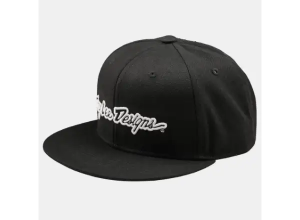 Troy Lee Designs Flat Bill Signature Snapback Kappe Black