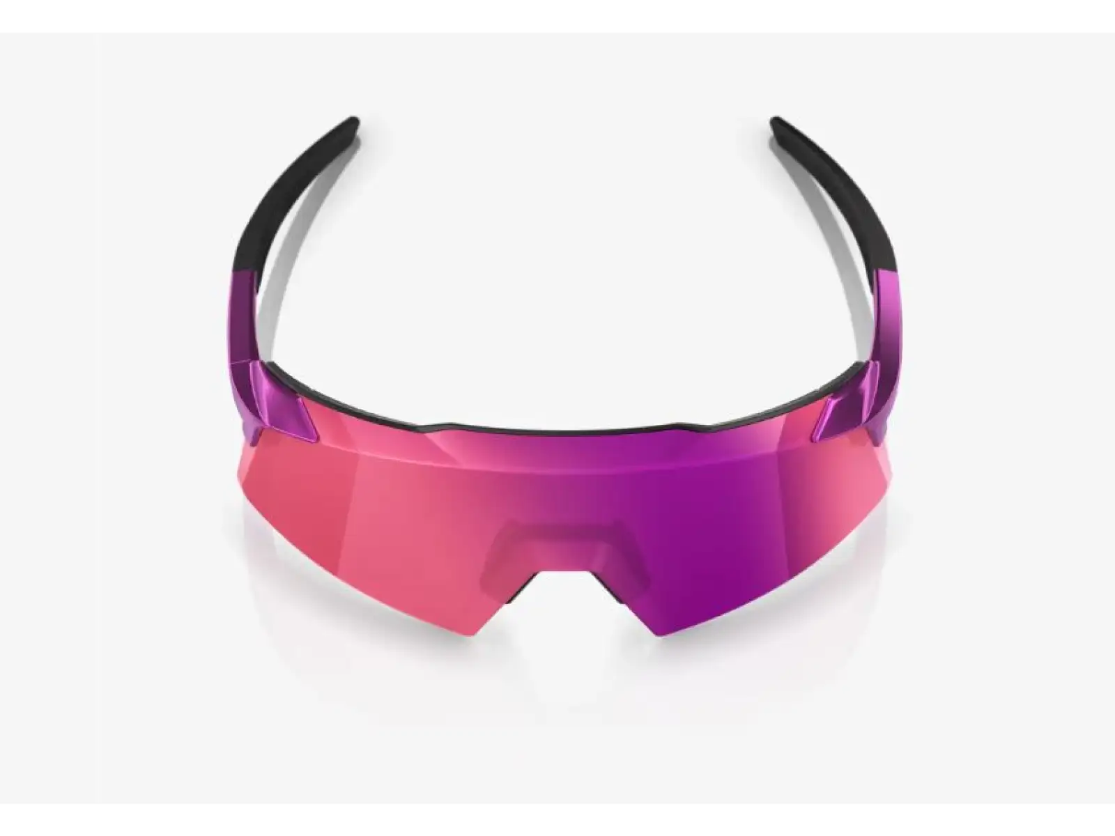 100% Aerocraft Brille in Gloss Purple mit Chrome/Purple Multilayer Mirror.