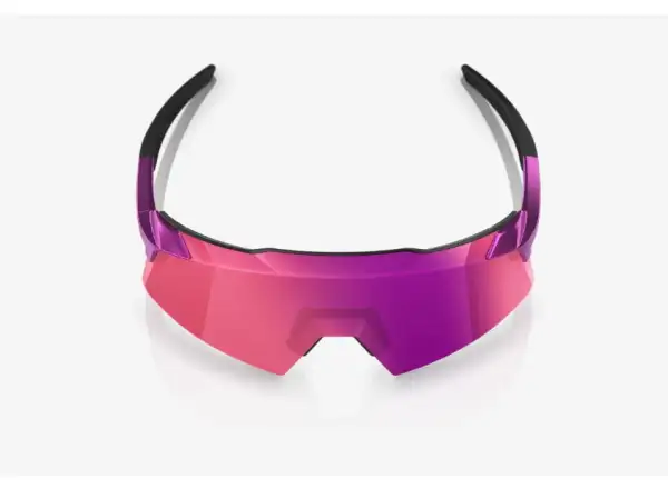 100% Aerocraft Brille in Gloss Purple mit Chrome/Purple Multilayer Mirror.