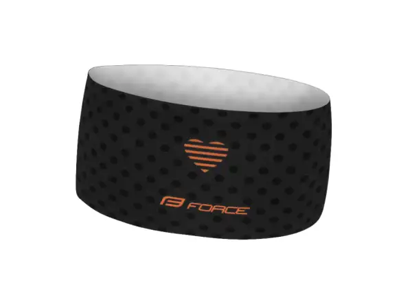 Force Stirnband Punkte schwarz/orange