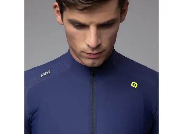 Alé R-EV1 Warm Race Herren gefüttertes Radtrikot Blueish