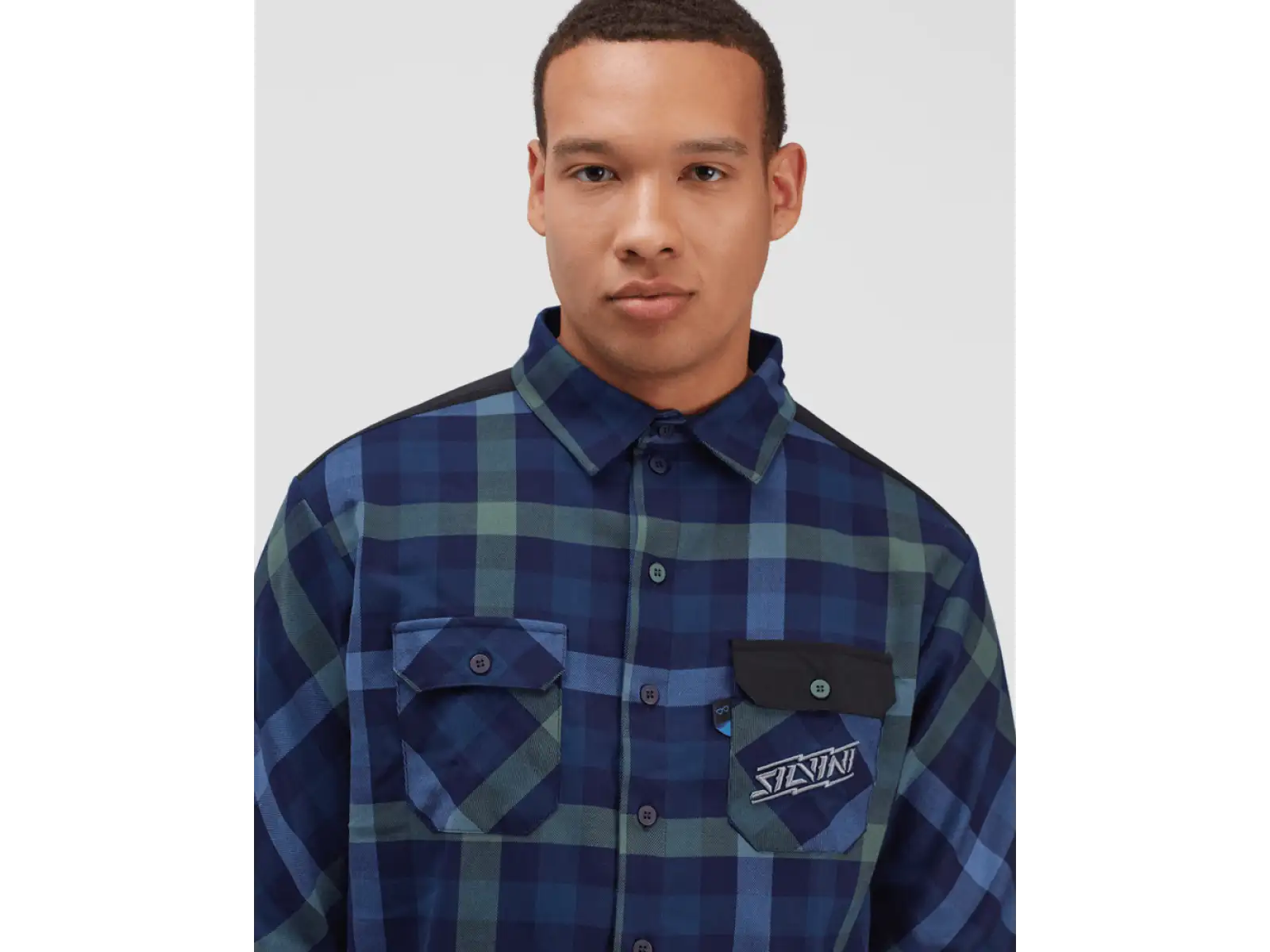 Silvini Farini Herrenhemd Navy/Garden