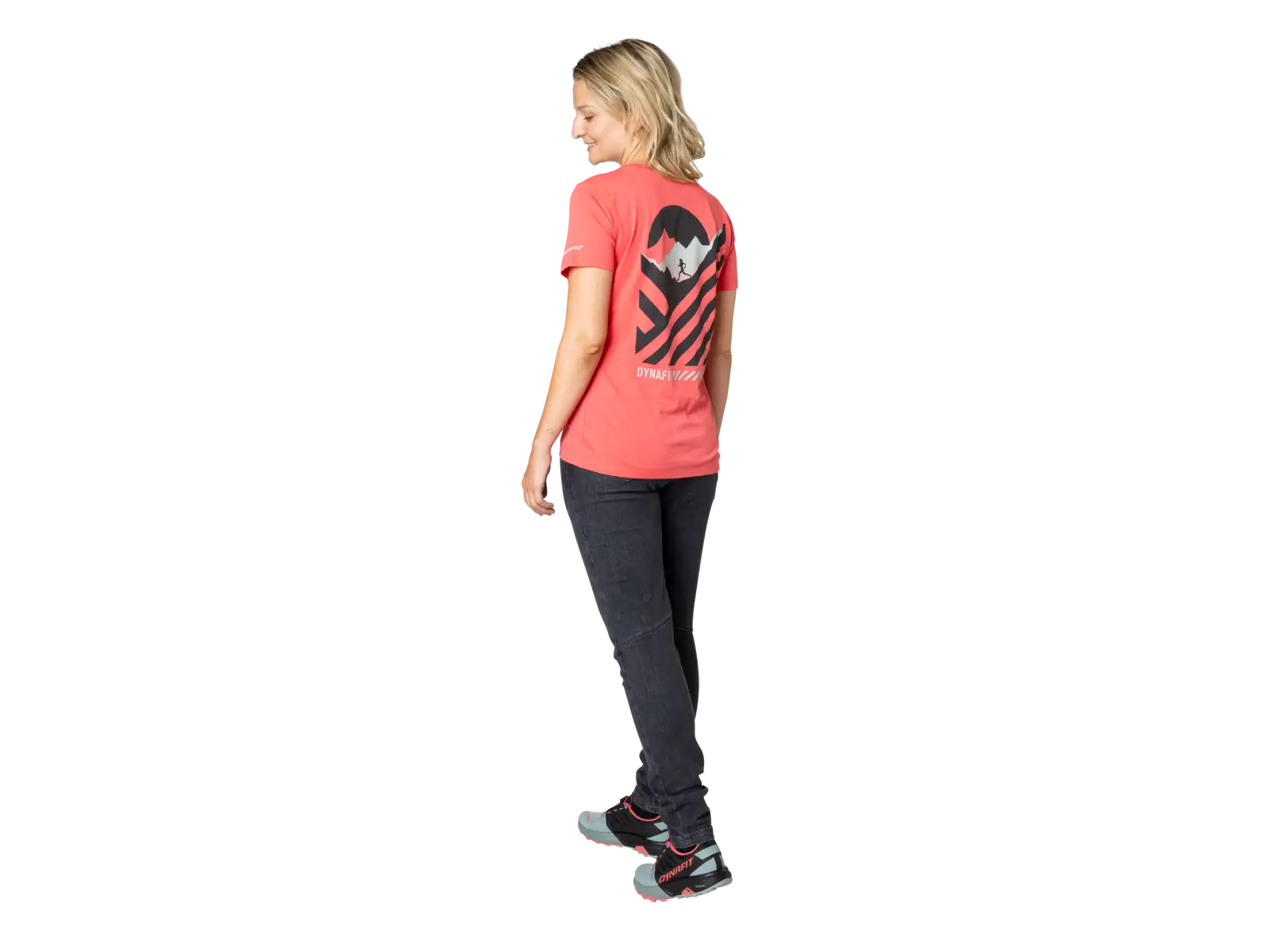 Dynafit 24/7 Graphic Damen T-Shirt Kurzarm Chinois/Sunrise Trail