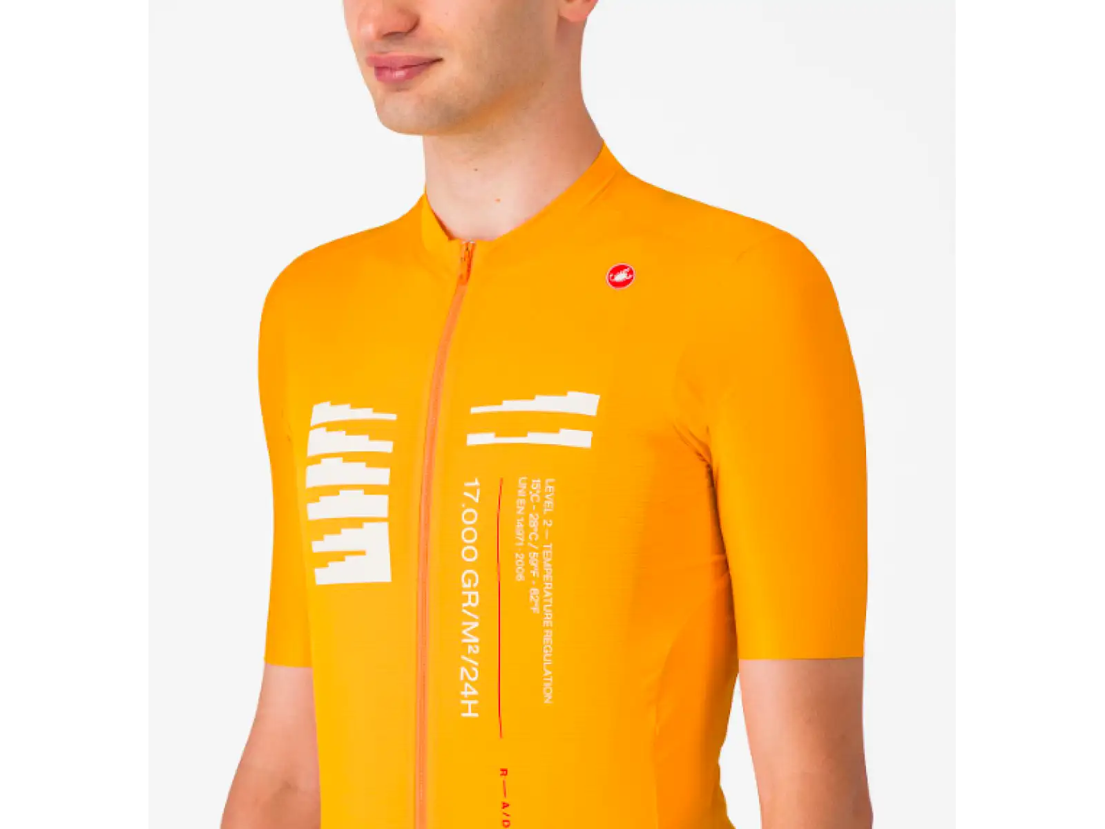 Castelli Espresso R-A/D Herren Trikot kurzarm Vivid Orange