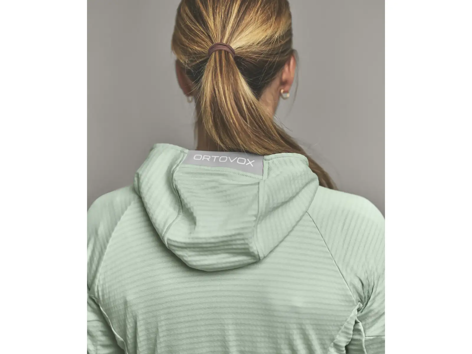 Ortovox Fleece Light Grid Hoody Damen-Sweatshirt Green Acid
