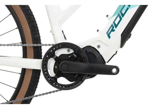 Rock Machine Torrent e30-29 Tiefeinstieg E-Mountainbike Gloss Weiß/Petrol/Neon Cyan