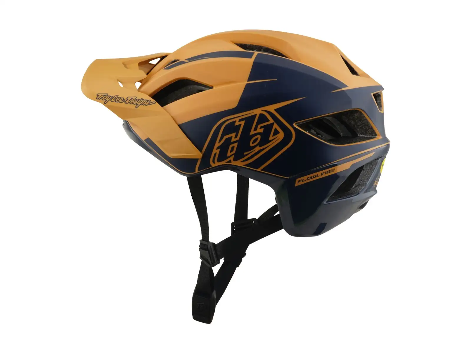 Troy Lee Designs Flowline SE MIPS Helm Hydro Mustard / Black Iris