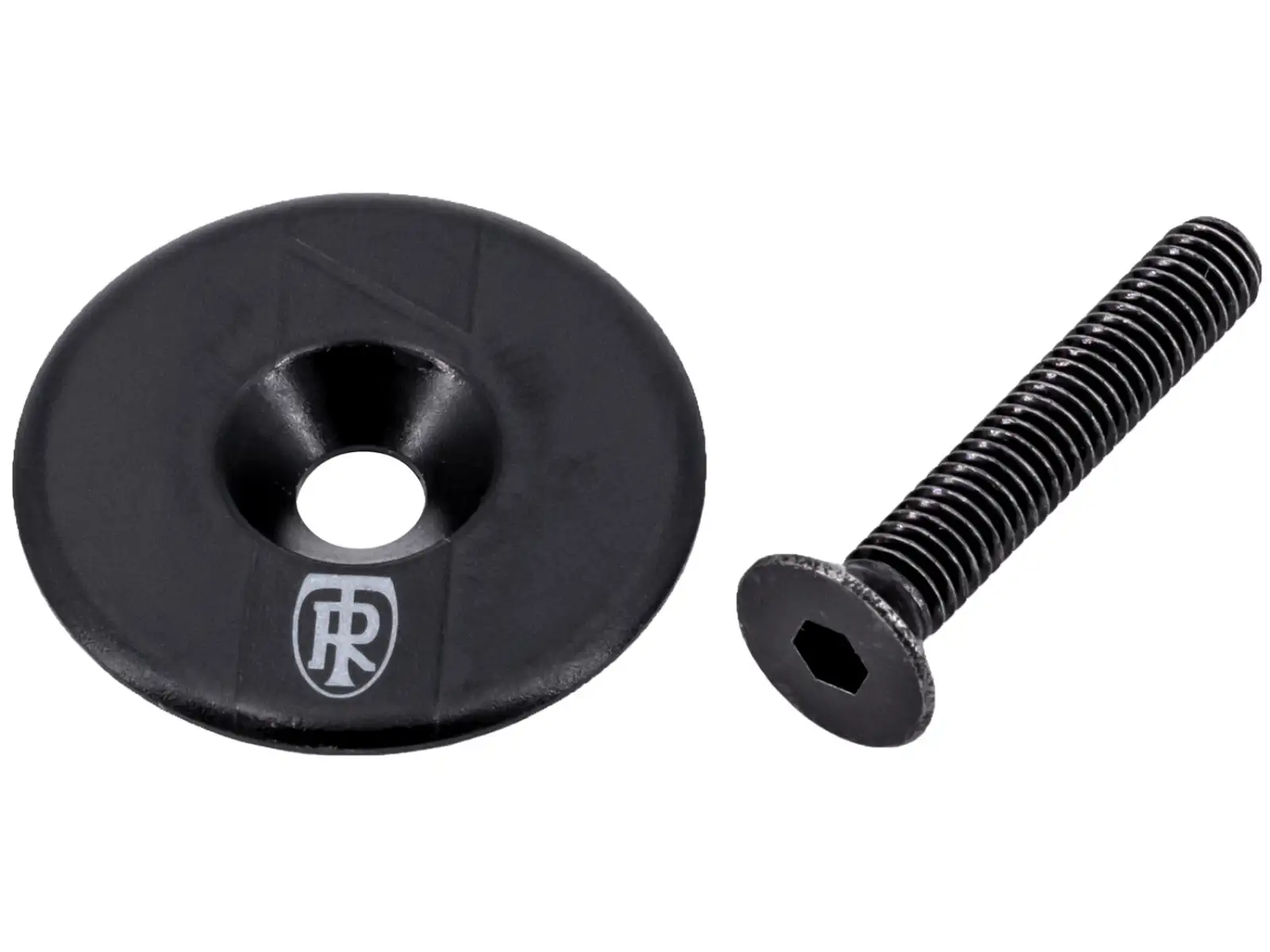 Ritchey WCS Top Cap 1 1/4" Steuersatzkappe in Schwarz/Schwarz.