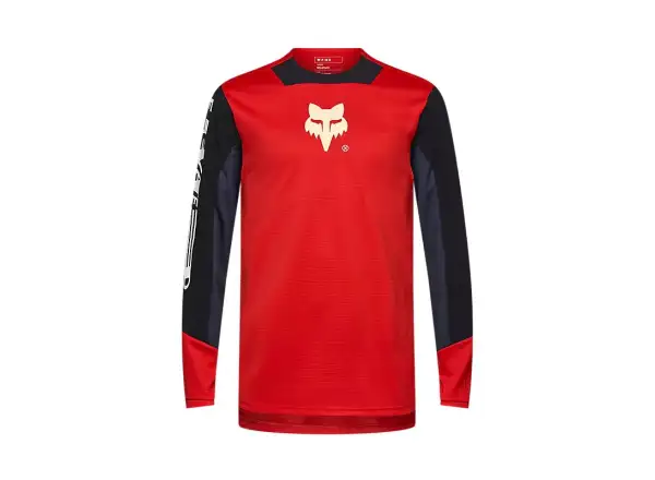 Fox Defend Elevated Kindertrikot Langarm Fluorescent Red