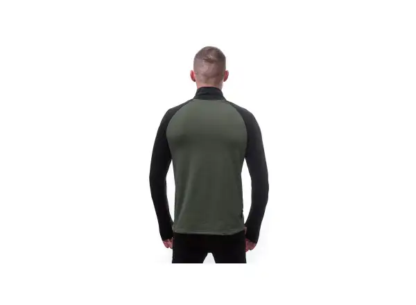 Sensor Coolmax Thermo Herrenpullover Olive Green/schwarz