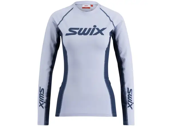 Swix RaceX Dry Damen langarm T-Shirt Heather/Lake Blue