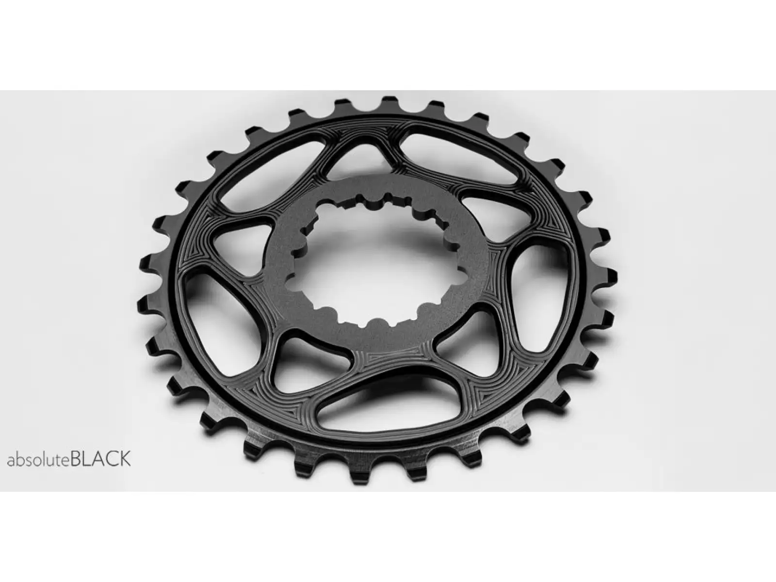 Absolute Black Kettenblatt für Sram 34Z. Offset 3 mm Boost Schwarz