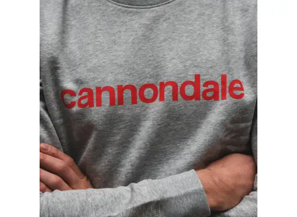 Cannondale Lifestyle Kapuzenpullover langer Ärmel Heather Grey/Rally Red