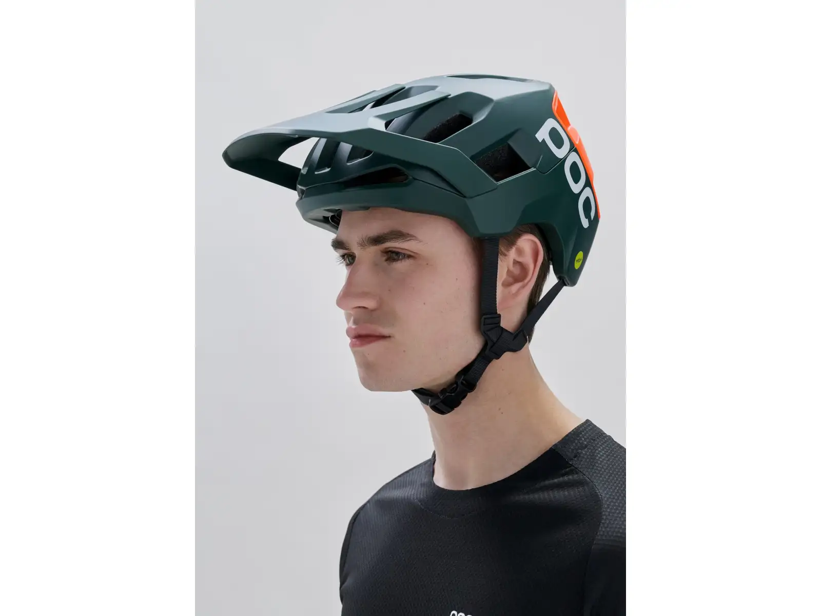 POC Kortal Race MIPS MTB Helm Pargasite Green Matt/Fluorescent Orange Matt