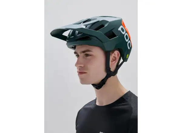 POC Kortal Race MIPS MTB Helm Pargasite Green Matt/Fluorescent Orange Matt