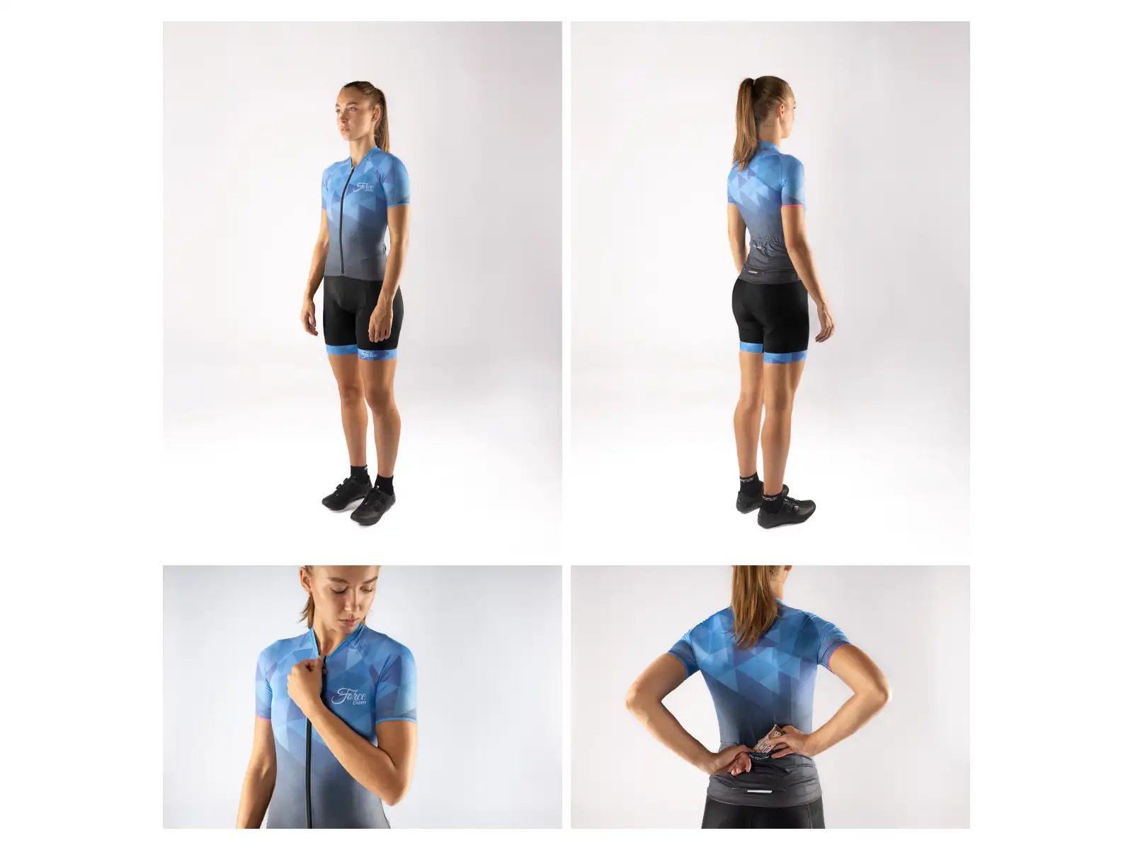 Force Gem Damen Kurzarmtrikot blau