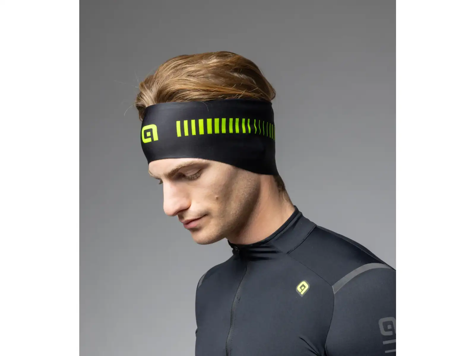 Alé Strada Stirnband Black/Fluo Yellow
