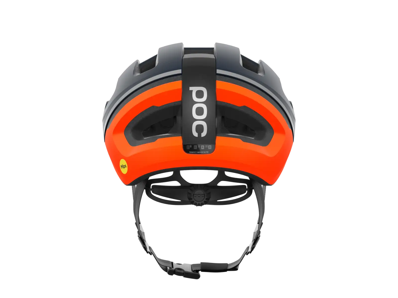 POC Omne Beacon MIPS Rennradhelm Apatite Navy Matt/Fluorescent Orange Matt