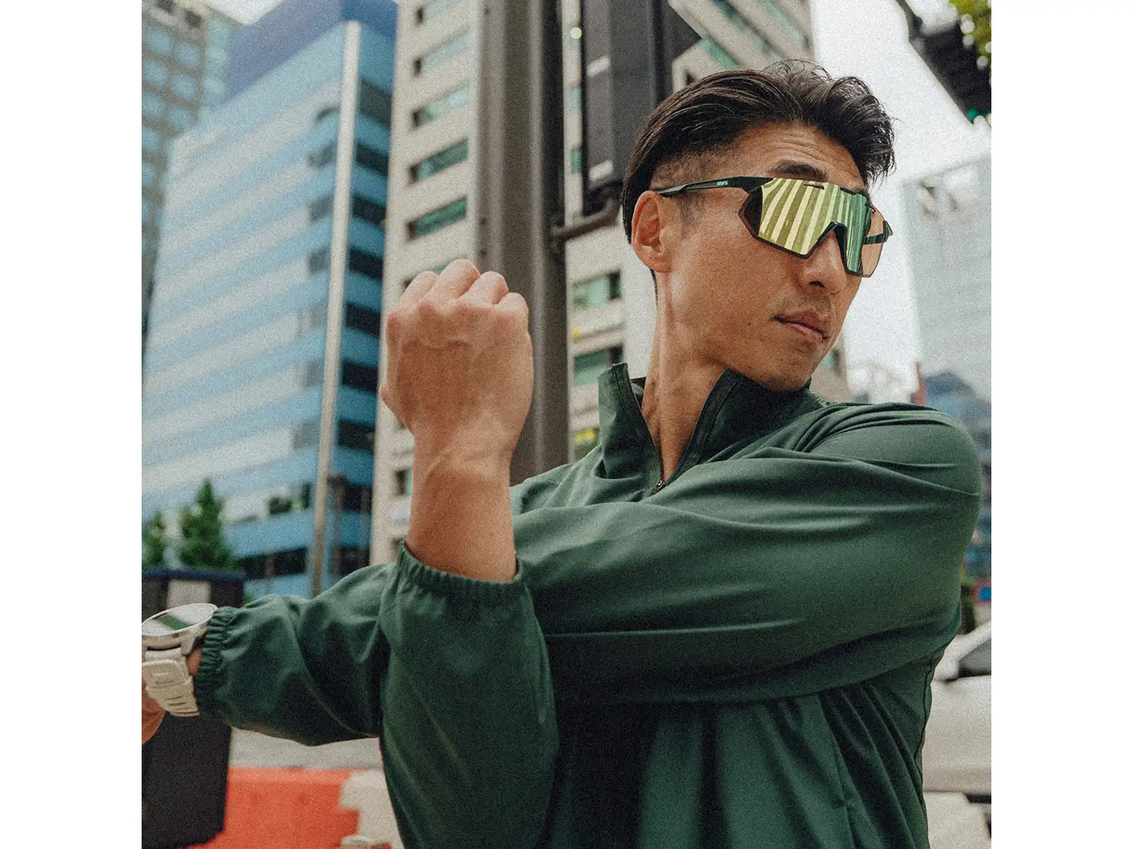 100% Hypercraft SQ Sportbrille Matte Juniper/HiPER Mint Mirror Lens