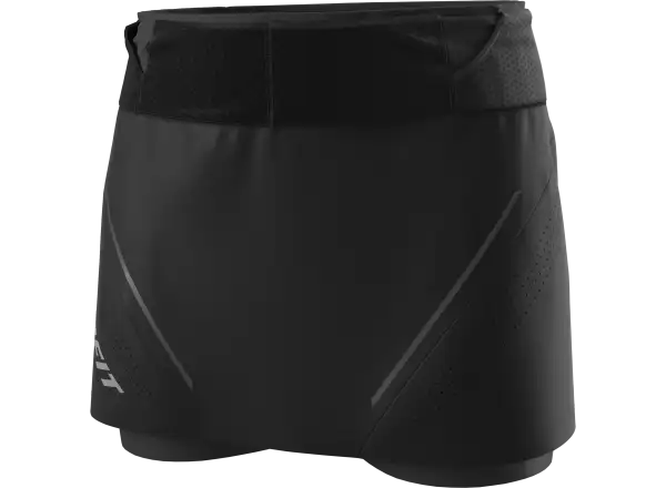 Dynafit Ultra 2v1 Damen-Laufrock mit Innenhose Blackout.