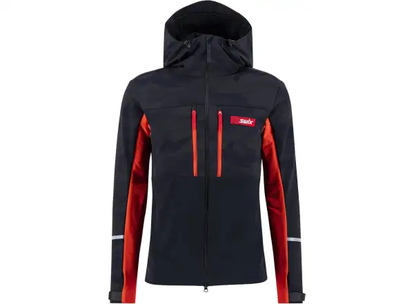 Swix Surmount Softshell Herrenjacke Schwarz/Feuerrot
