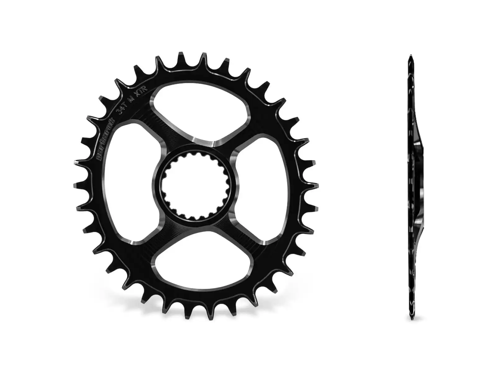 Garbaruk Oval MTB Kettenblatt Shimano Silber 34Z