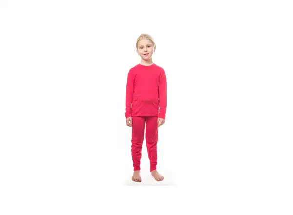 Sensor Merino Air Kinder Set Langarmshirt + Unterhose Magenta
