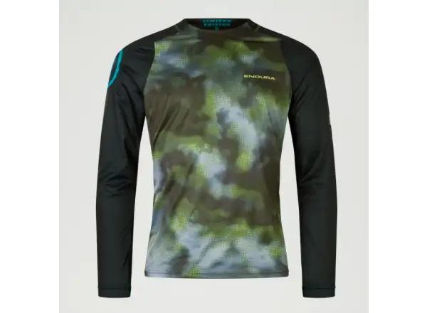 Endura Pixel Cloud Herren Langarmtrikot Schwarz