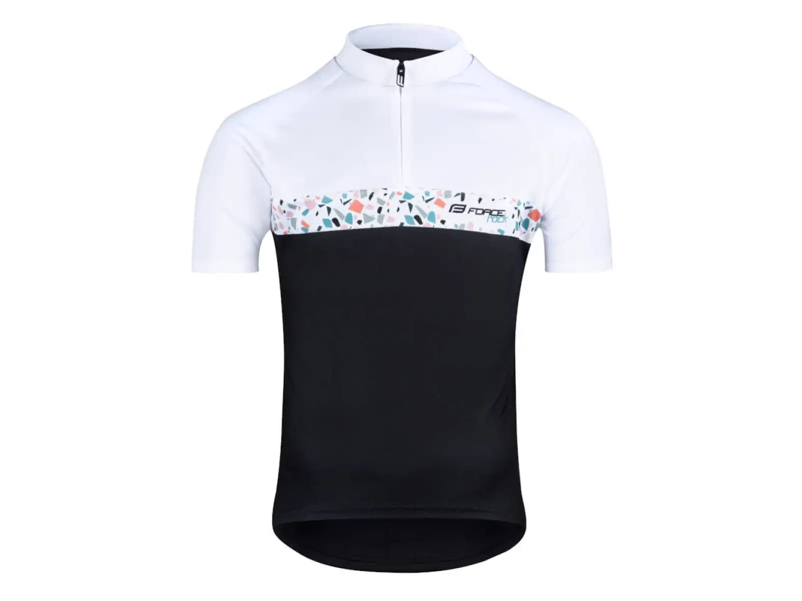 Force Rock Herren Kurzarmtrikot schwarz/weiß