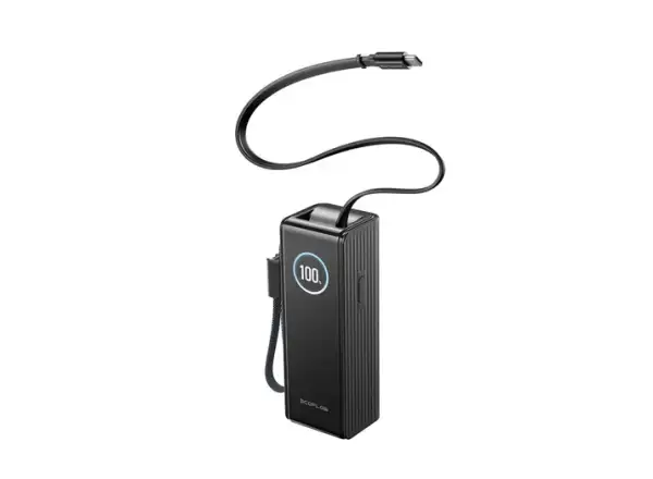 EcoFlow Rapid Power Bank (25000mAh,170W) 2x100W eingebautes USB-C Kabel - schwarz