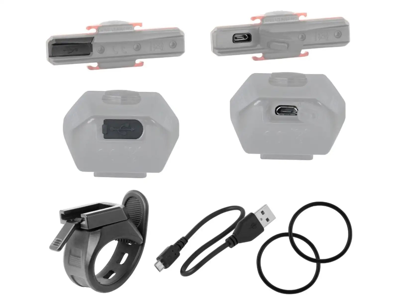 Force Glare Set Vorder- und Rücklichter USB