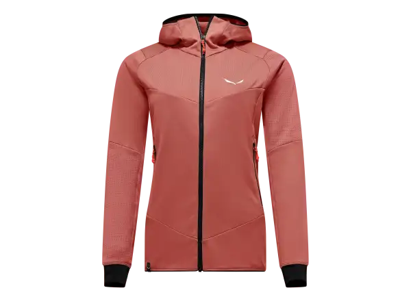 Salewa Sella Crevasse Hooded Damen-Sweatshirt Desert Pink