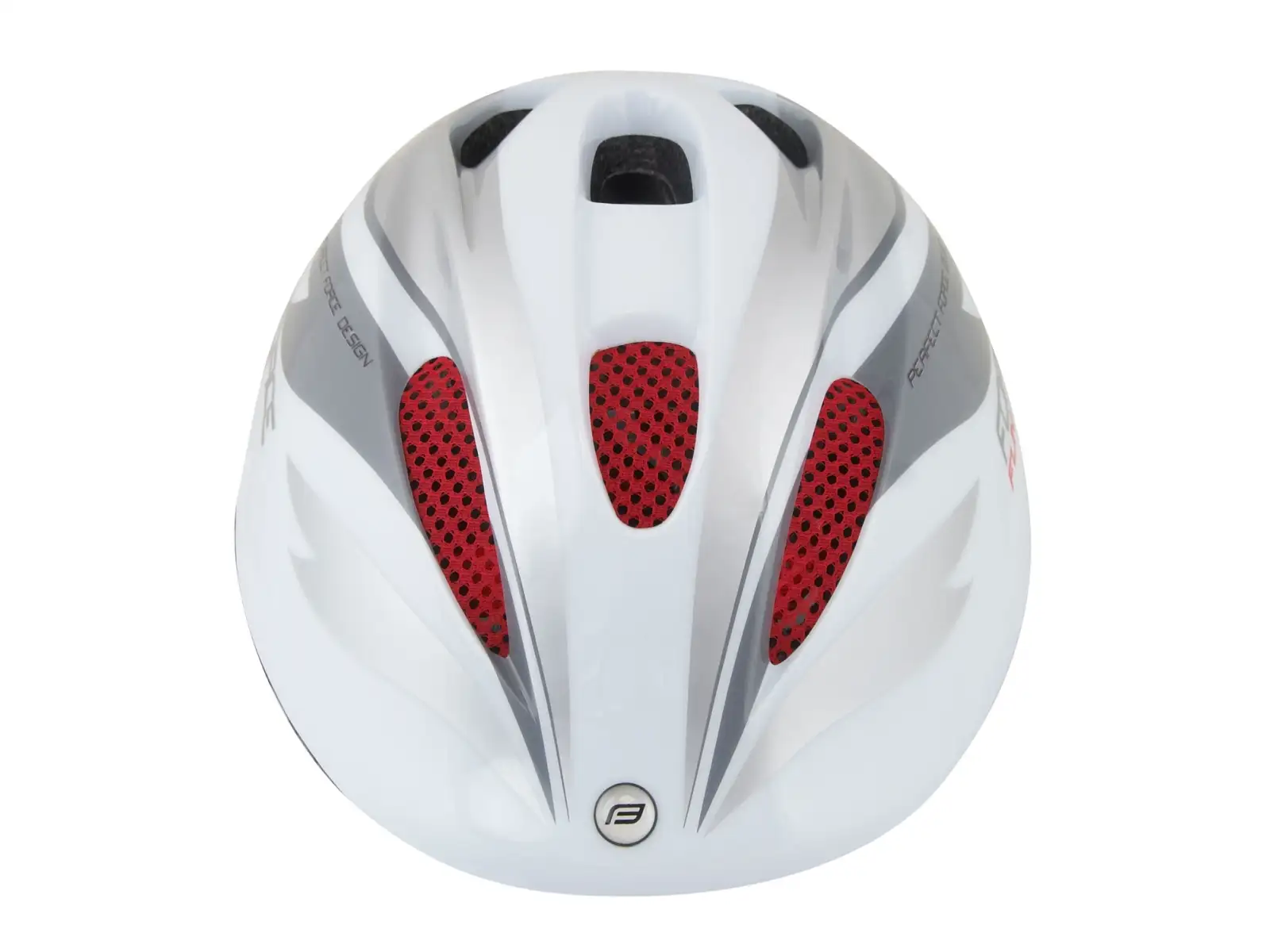 Force Fun Streifen Kinderhelm weiß/rot