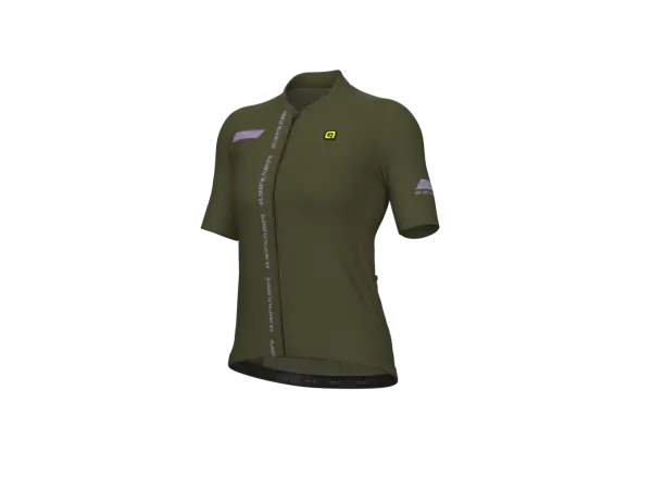 Alé PR-E Follow Me Damen Radtrikot Kurzarm Militärgrün