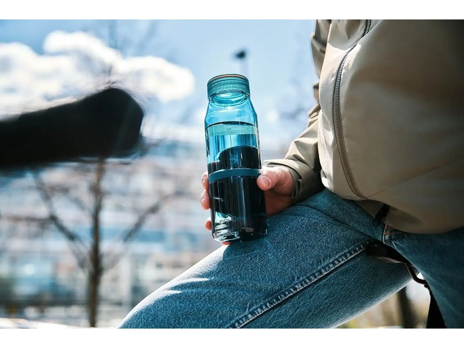 Fidlock Twist Set Flasche und Halterung 700 Life Blau 700 ml