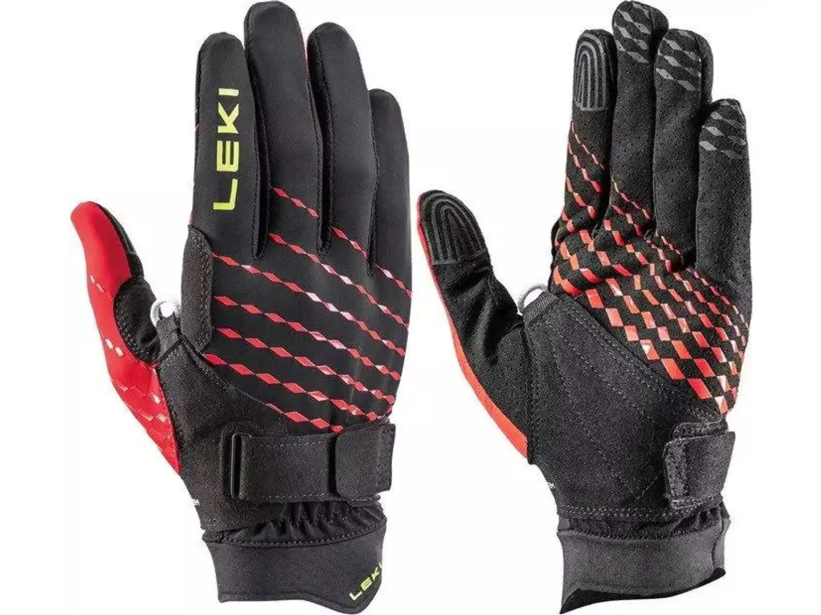 Leki Ultra Trail Breeze Shark Handschuhe Black/Red/Neon Yellow