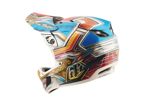 Troy Lee Designs D4 Carbon Helm Lowrider Blue