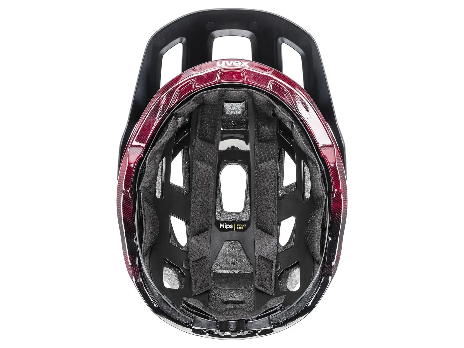 Uvex React Mips Helm Black/Ruby Red Matt